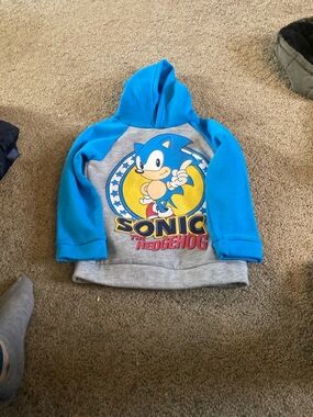 Sonic the Hedgehog Blue & Gray Kids Hoodie